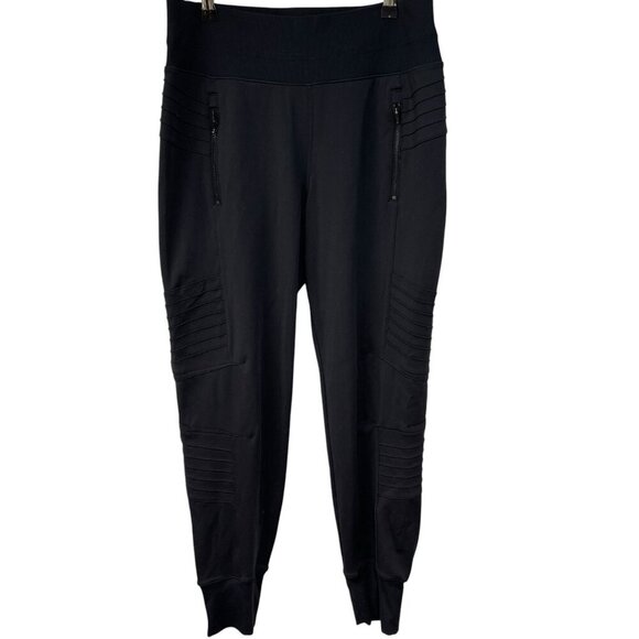 Athleta Venice Moto Jogger Black Travel Sport Casual City Medium Pants - Picture 3 of 10